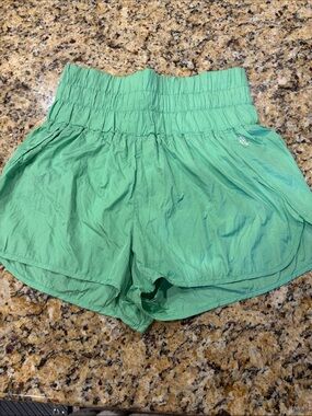 FP Movement The Way Home Free People high waisted athletic shorts lime green